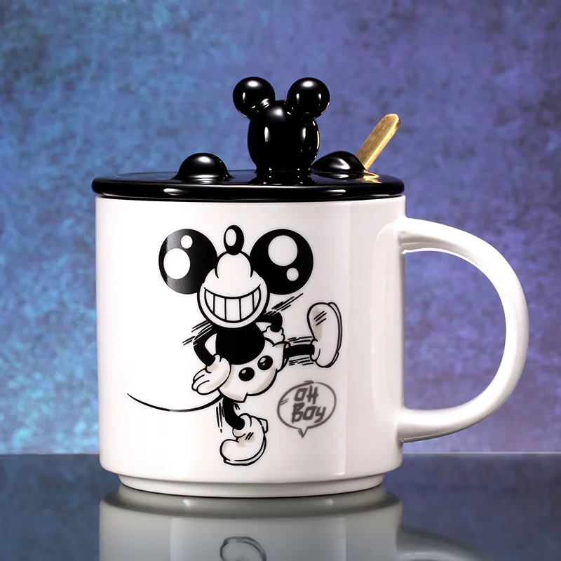 A Disney большой емкости керамическая чашка необычная Кружка Мода мультфильм офис для мужчин и женщин Молоко керамическая чашка для кофе дети девушка чашки - Цвет: A