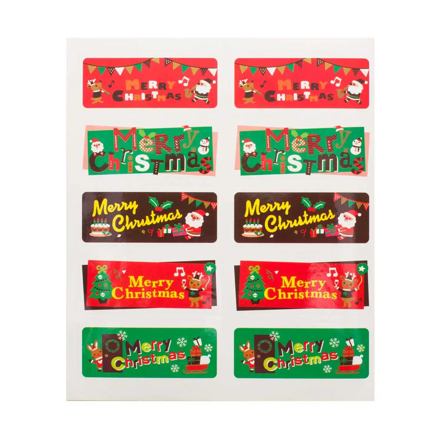 No.3 50pcs 60x25mm Смешанные Горячие Рождественские тематические бумажные уплотнительные этикетки, наклейки, подарочные конверты, вечерние коробки, уплотнения, открытки, оформление фото, уплотнение - Цвет: No.3 50pcs 60x25mm