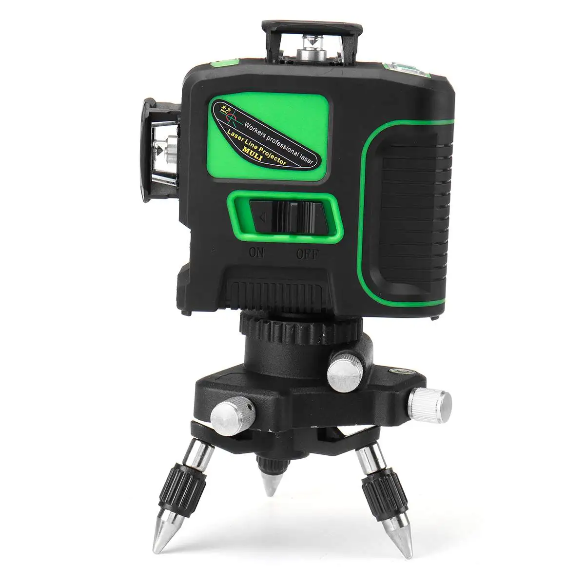 

Horizontal And Vertical Cross Lines 12 Lines 3D Green Laser Level 360 Degre Self-Leveling Green Laser Line With Tripod Battery