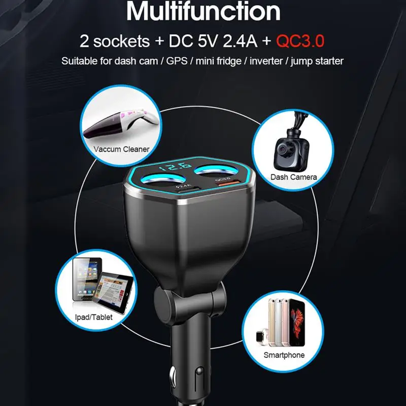 AOZBZ беспроводной Bluetooth fm-передатчик Автомобильный MP3-плеер со смарт-чипом быстрая 5 В/2.4A двойной USB адаптер зарядное устройство для телефона