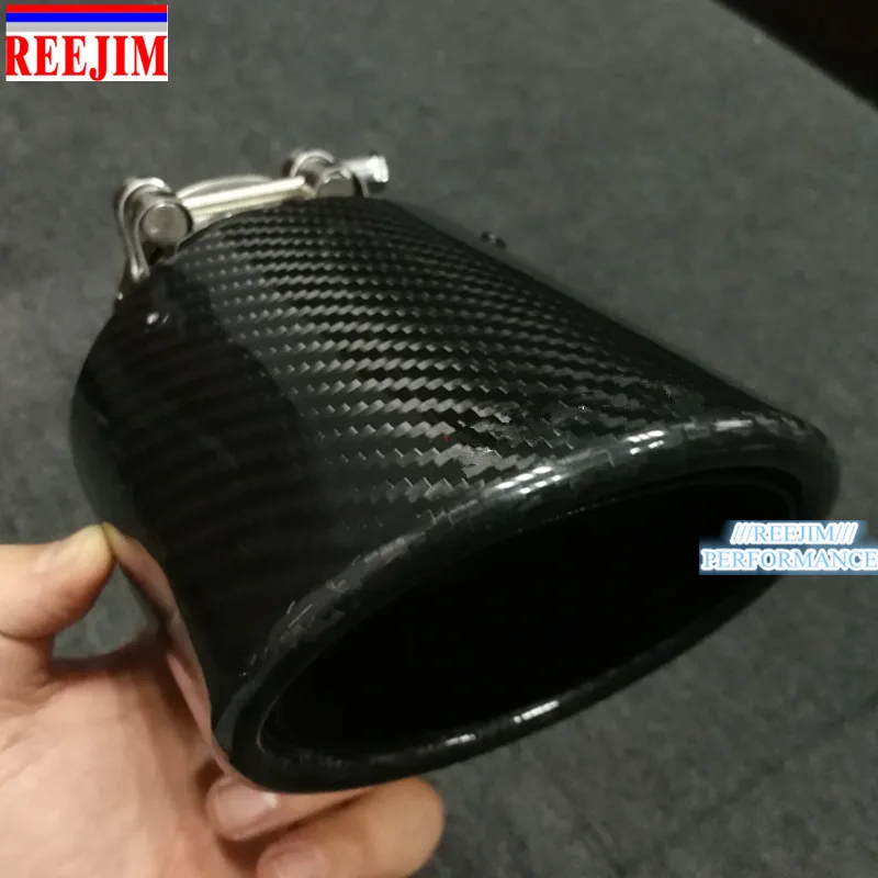 Овальный Наклонный Akrapovic выхлопной наконечник из углеродного волокна выхлопной наконечник punta de escape ponta de escape автомобильный Стайлинг