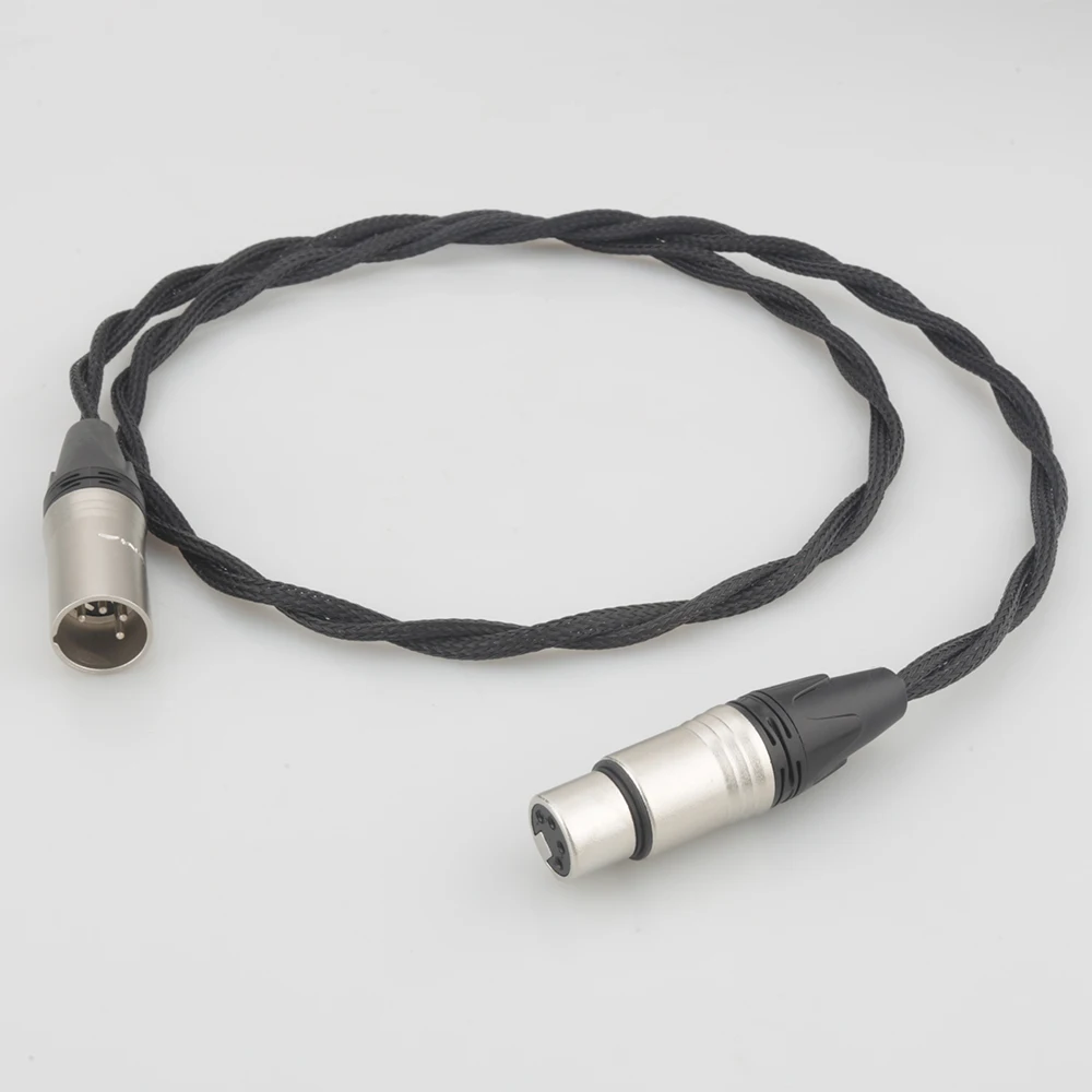 Audiocrast 4 Pin XLR Balance Male to 4 Pin XLR Balance Female Extension Cable Headphone Extension Cable Audio Cable