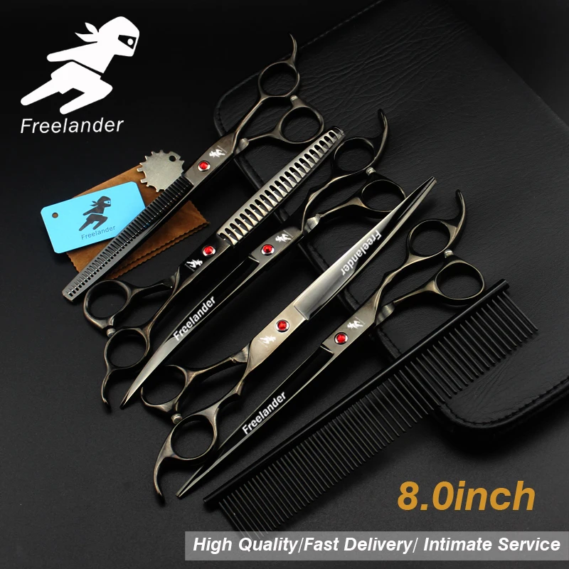 

8 inch pet hairdressing scissors set pink set high class pet scissors