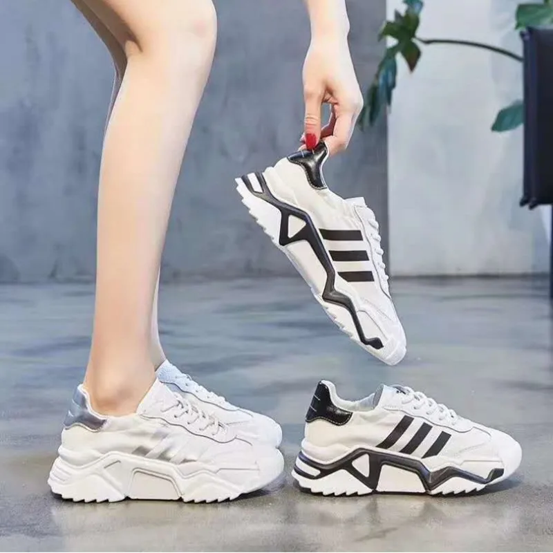 

Sports MacBook Shoes Women's 2019 Summer New Style Punched Sheet Shoes Versatile Online Celebrity INS Street Snap Thick Bottomed