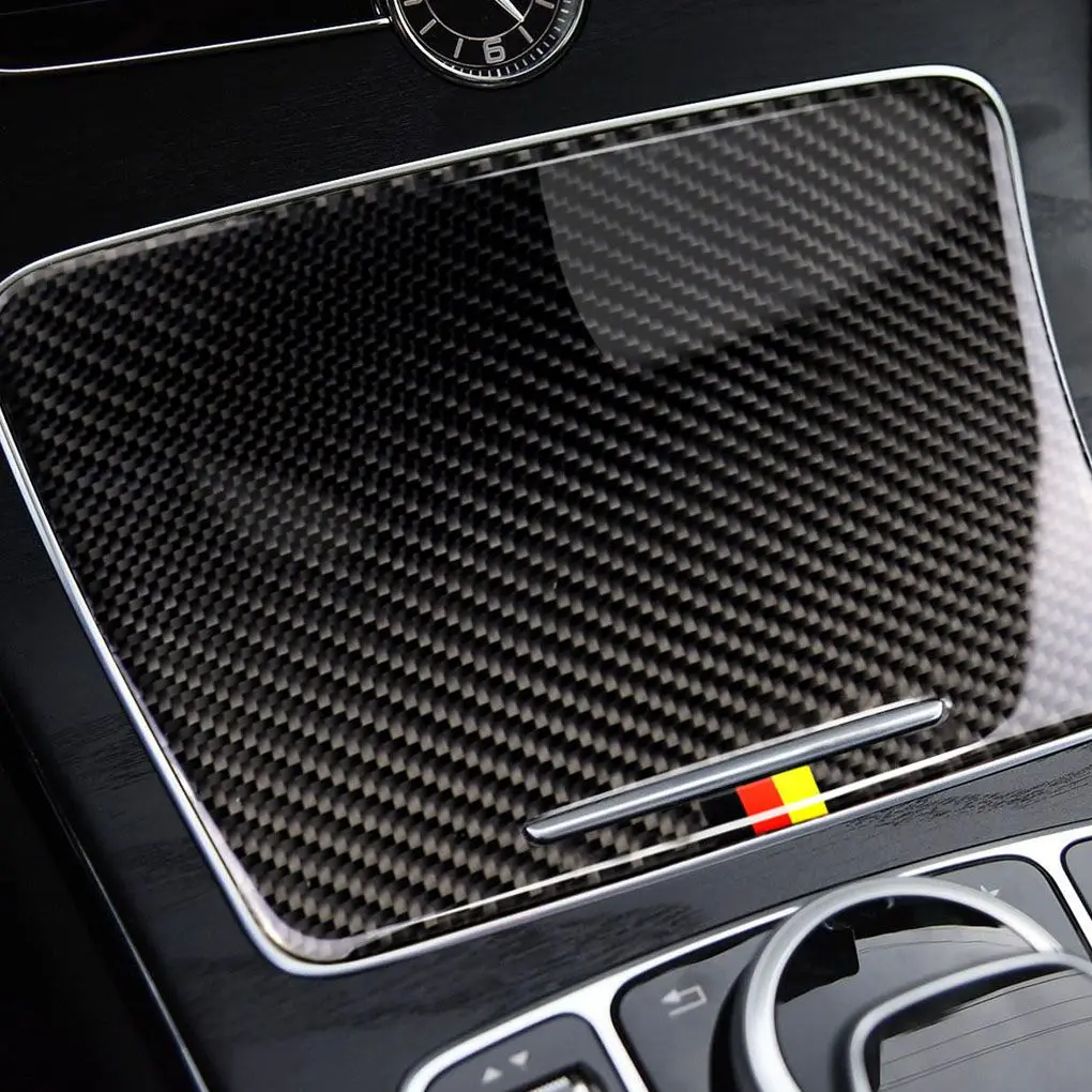 Углеродное волокно держатель стакана воды панель накладка замена для Mercedes C Class W205 C180 C200 GLC