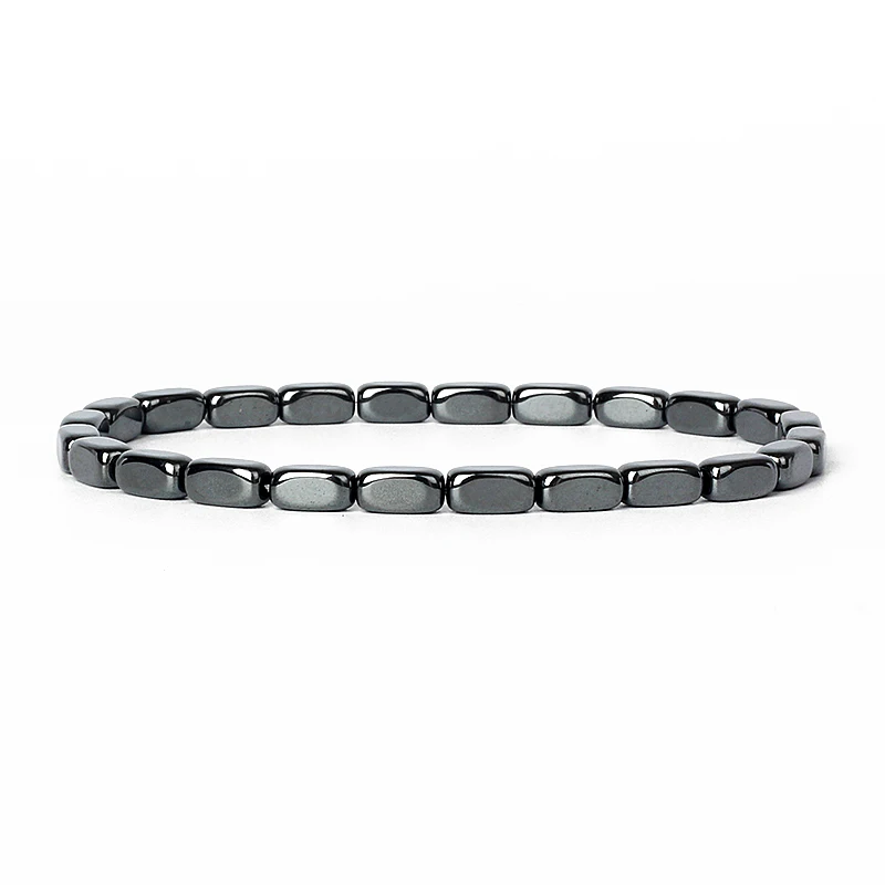 Hematite No Magnetic Bracelets Woman Beaded Weight Loss Natural Stone Magnetic Bracelet Man Slimming Health Care Therapy Jewelry