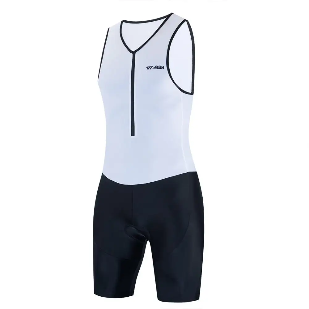 

Белая мужская майка для триатлона Wulibike Pro Без Рукавов, велосипедный костюм, мужской комбинезон, колготки из лайкры, быстросохнущая спортивная одежда