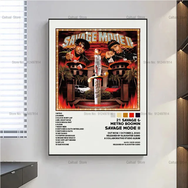 21 Savage x Metro Boomin 'Savage Mode II Diamond Blade' Poster – Posters  Plug