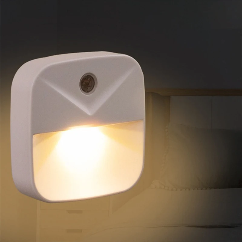 

B2OCLED LED Intelligent Induction Night Light Children Bedroom Bedside Lamp Light Control Sensor Light Energy Saving EU US Plug