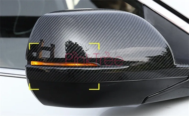 Углеродное волокно цвет заднего вида боковое зеркало крышка отделка для Honda CRV CR-V- автомобильный Стайлинг аксессуар