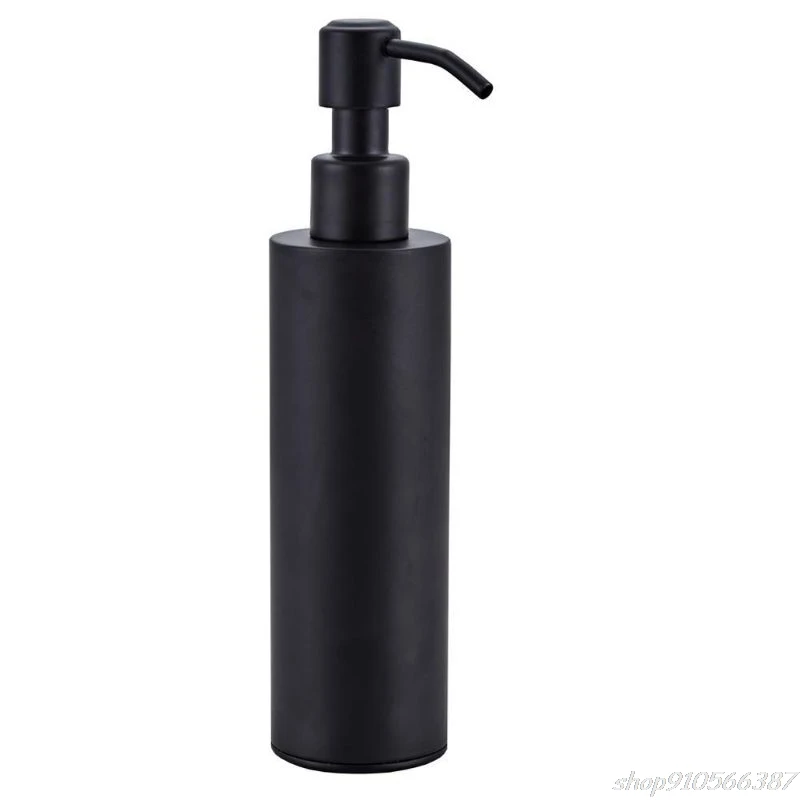 200ml Wall Mounted Bathroom Shower Soap and Lotion Dispenser Bottle Pump Stainless Steel Tower Shampoo Dispenser Black S30 20