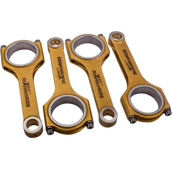 

4PCS 4340 Titanizing Racing Connecting Rods 144mm For VW Golf MK4 Gti 1.8T 19mm Pin H Beam TüV Certification ARP 2000 Bolts