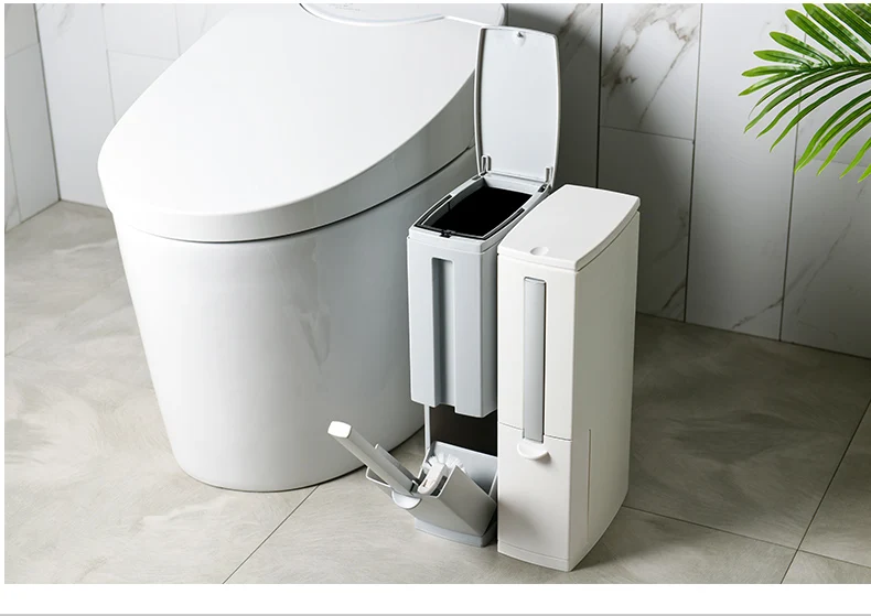Toilet Trash Household Narrow Slot Toilet Brush Classification Household Integrated Rectangular Toilet Bathroom Trash