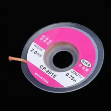 10 шт. 2,0 мм припой фитиль для удаления оплетки проволоки PCB припоя присоска для удаления 0,75 м длина