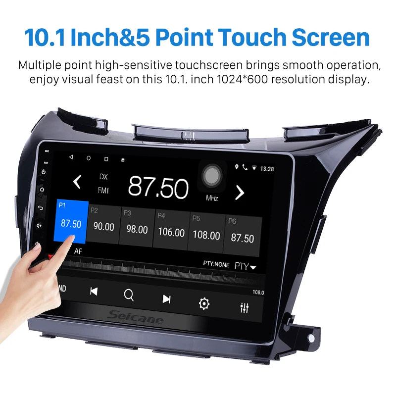 Автомобильный мультимедийный плеер Seicane HD экран 10 1 дюйма 2DIN Android 0 GPS навигация 2 Гб