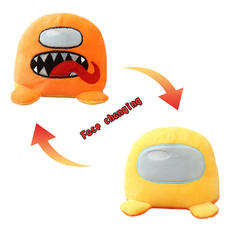 Muñeco de peluche Reversible para niños, juguete de felpa suave con tapa Kawaii, regalo de Navidad