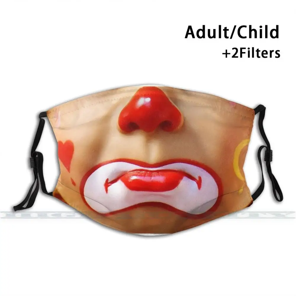 Sad Clown Reusable Mouth Face Mask Anti Haze Dustproof With Filters For Child Adult Fleurtees Pop Culture Funny Gift | Аксессуары для