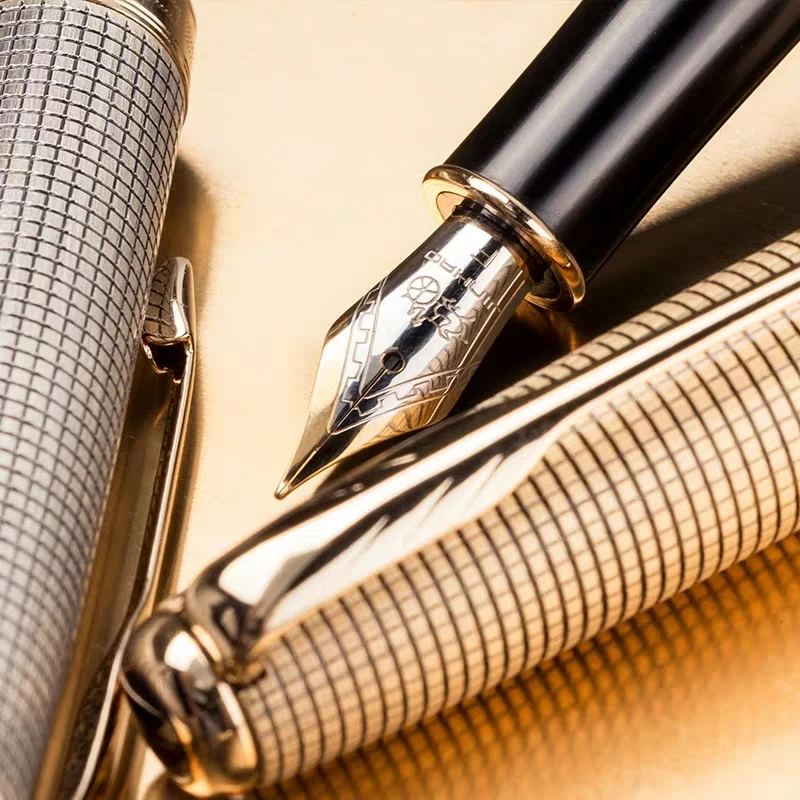 Jinhao сеточная перьевая ручка конвертер ручка F перо с зажимом со стрелкой
