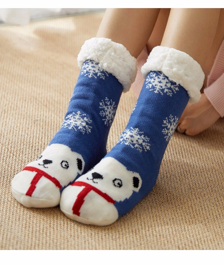 Утепленные Флисовые Тапочки; рождественские носки; модные теплые зимние носки для сна с героями мультфильмов; женские носки по оптовой цене; Новое поступление года