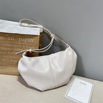 

Luxury Design Womens Handbag Simple Pleated Dumpling Shoulder Bags Pu Leather Lady Crossbody cloud bag Female Messenger Bags Sac