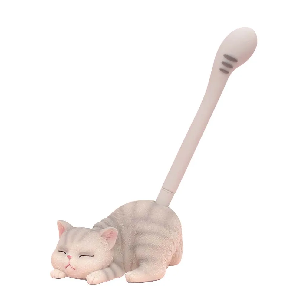Мультяшная кошка, декоративная смола, экономия пространства, настольная, школьная, подставка, для студентов, поддержка, для офиса, для детей, подарок, стабильная ручка, держатель, сделай сам