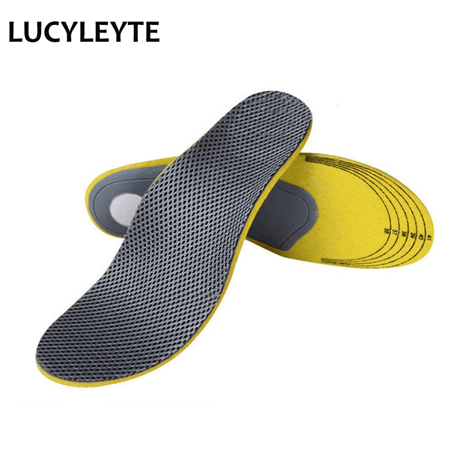 Unisex Sweat Deodorant Damping Arch Support Shoe Insoles Insert Cushion for Men Women Wear-resistant Breathable Gel Insole