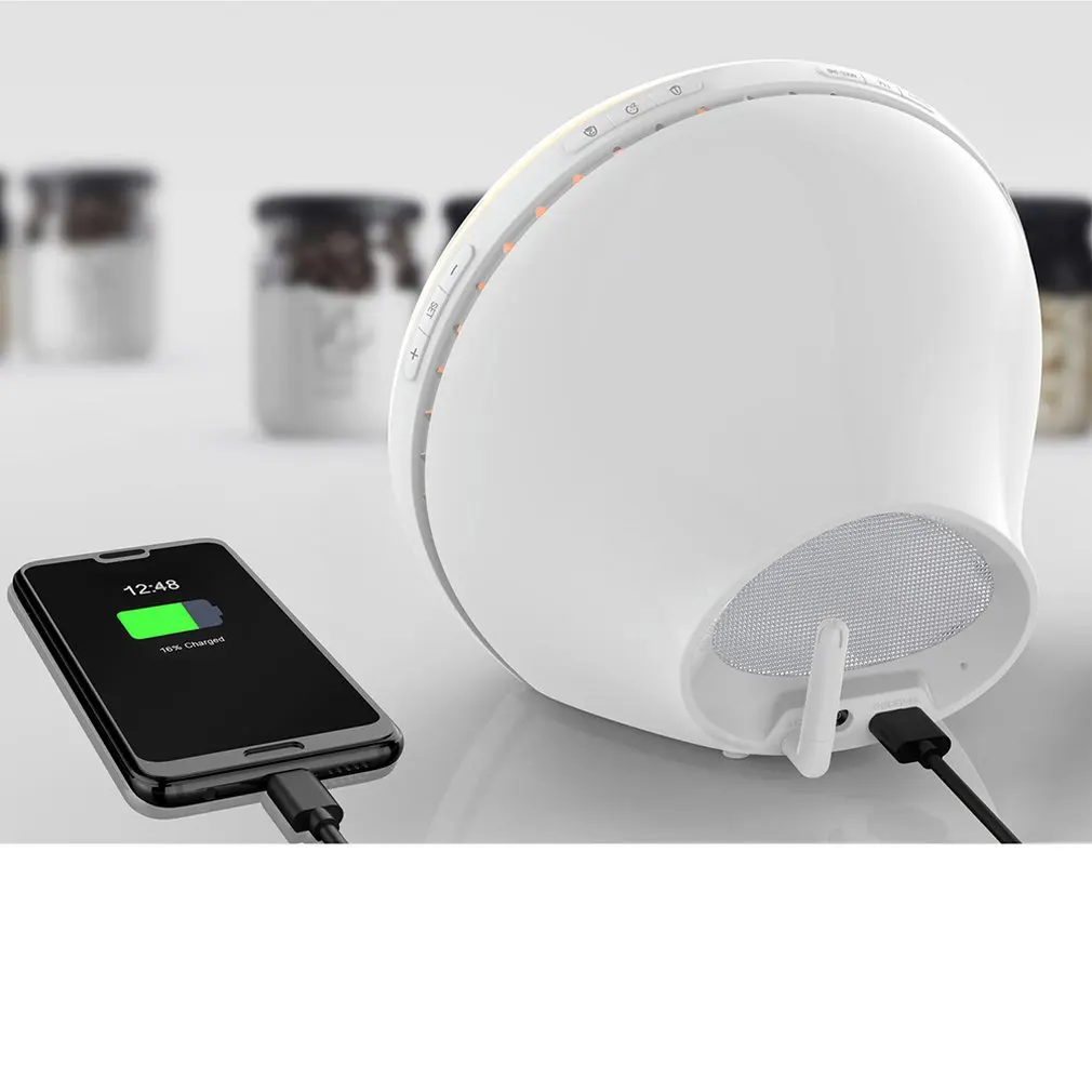 Wake-Up Light Sunrise и закат, природа Wake Up fm-радио Красочный будильник атмосфера светодиодный ночник