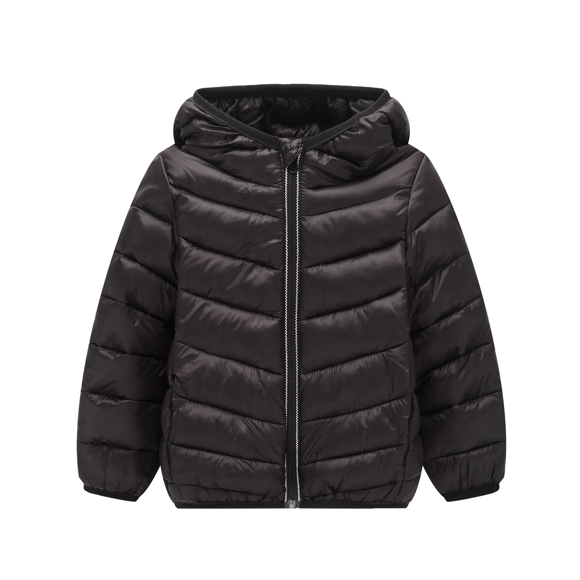 Black Baby Girls Jacket New Autumn Winter Jacket For Girls Hooded Outerwear Coat For Boys Warm Jacket Children Clothes 8 10 Year - Цвет: Black
