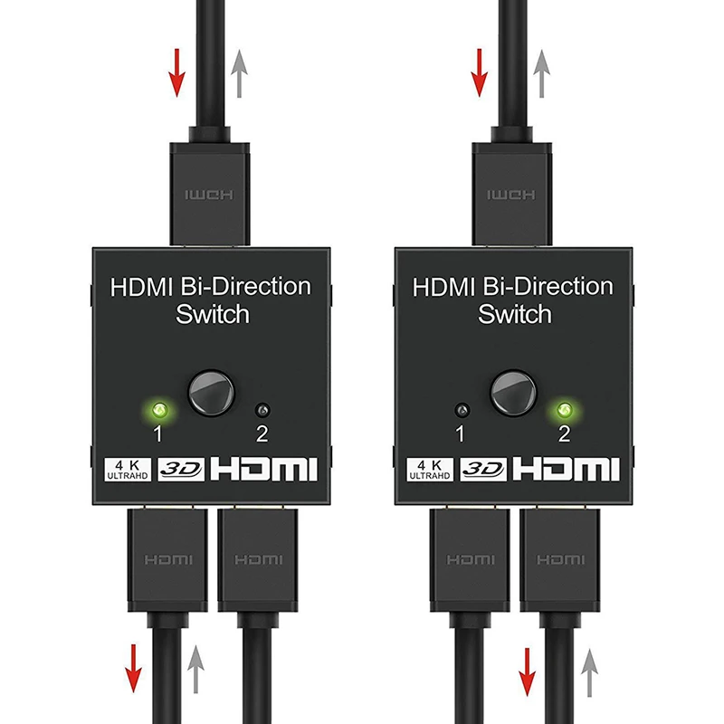 4k x 2k hdmi-compatível 2 portas bi-direcional switch 1x2 divisor/2x1 switch hdmi-compatível switcher splitter ultra quente