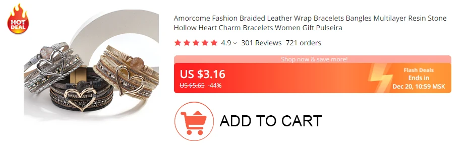 Amorcome Multilayer Leather Bracelet Female 6 Colors Trendy Rhinestone Crystal Femme Wrap Bracelets & Bangles For Women Jewelry