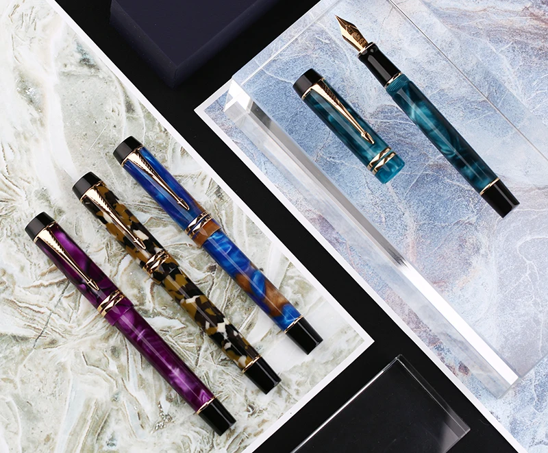 Авторучка Moonman M600S перьевая ручка Celluloid RIDIUM Fine Nib 0 5 мм отличная мода Офисная для