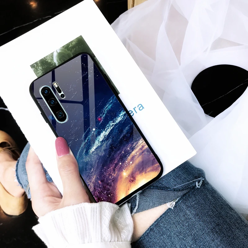 Роскошный стеклянный чехол для huawei P30 Pro Чехол мягкая защитная рамка задняя крышка чехол для huawei P30 Lite чехол P 30 P30Pro P30Lite Coque