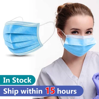 

20PCS Bag Non-woven PM2.5 Face Masks Disposable Protective 3 Layers Anti Dust Haze Bacteria Proof Masks
