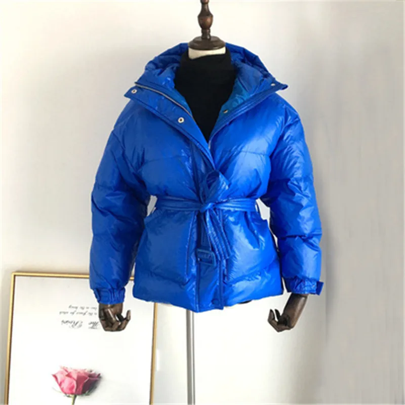 nueva moda tendencia повседневная куртка ropa de invierno suelta pan ropa mujer grueso abajo abrigo mujer corto