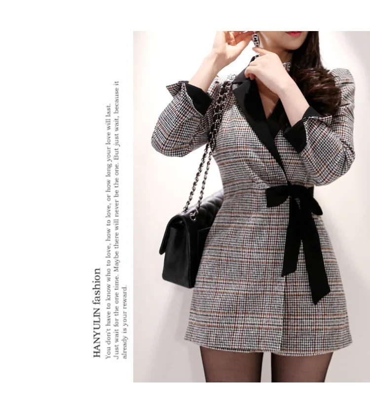 Hot Sale Office Work Playsuit Autumn Ladies Women Jumpsuits Bodycon Casual Long Sleeve Tweed Jumpsuit Romper Trousers Fall
