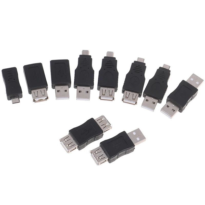 10 шт./компл. OTG USB мужчин и женщин микро-usb; мини адаптер переходник USB адаптер гаджеты