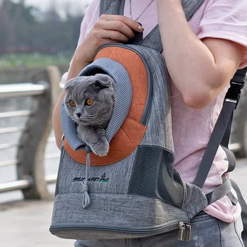 

Pet Dog Cat Outdoor Travel Breathable Bag Dog Adjustment Backpack Safety Mesh Bag Dog Bicycle Hiking Shopping Supplies 158