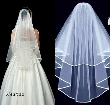 

Bridal Veils With Comb Ivory White Color Bride Wedding Elegant Wedding Veil Long Soft Accessories TS004
