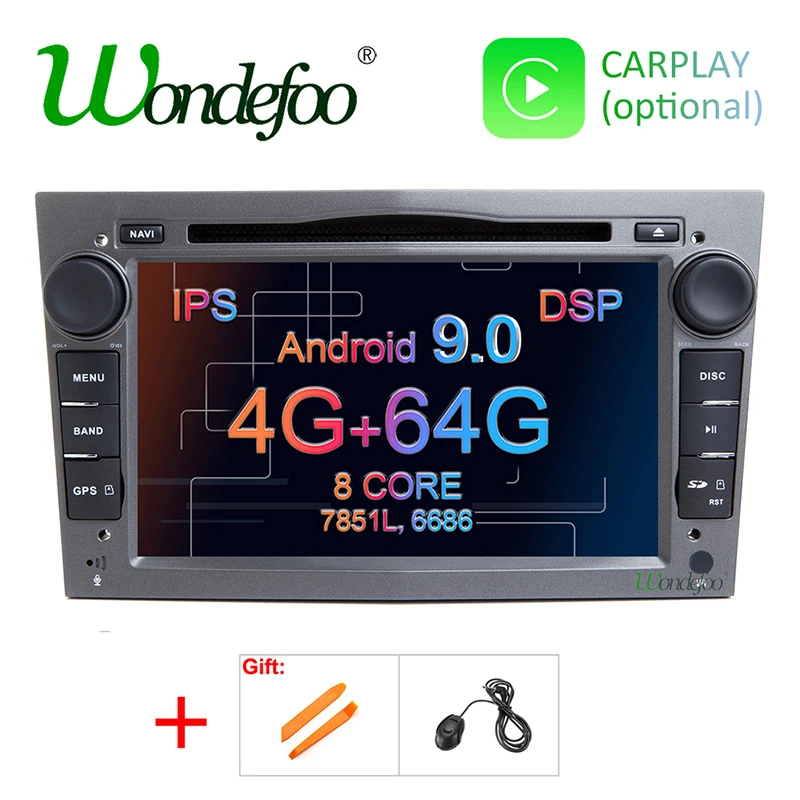 DSP 4G Android 9,0 радио GPS 2 DIN в автомобиль для opel Vauxhall Astra H G J Vectra Antara Zafira Corsa Vivaro Meriva Veda dvd-плеер