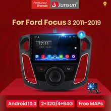 Junsun V1 Carplay Android 10 AI commande vocale autoradio multimédia lecteur vidéo pour Ford Focus 3 2011-2019 Navigation no 2din