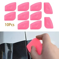 10 Pcs Car Film Tools Label Sticker Remover Scraper Vehicle Sticker Installation Tools Painting Flat Scraper Mini Pink Squeegee
