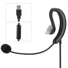 earbud Ear Hook Headset USB Headphone Computer Notebook Accessory for Skype QQ MSN audifono Notebook Headset
