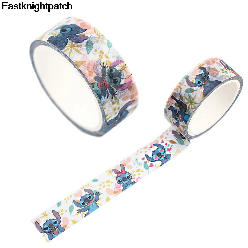 Stitch Cartoon kawaii Masking Washi paper Tape diy craft Ornament Adhesive tape Scrapbooking Sticker School Supplies E0830