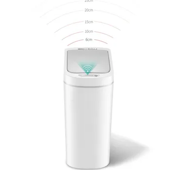 

Intelligent Auto Open Waste Bin Bathroom Corner Smart Gap Trash Bin Touchless Dustbin Plastic Garbage Can Storage Bucket Tank