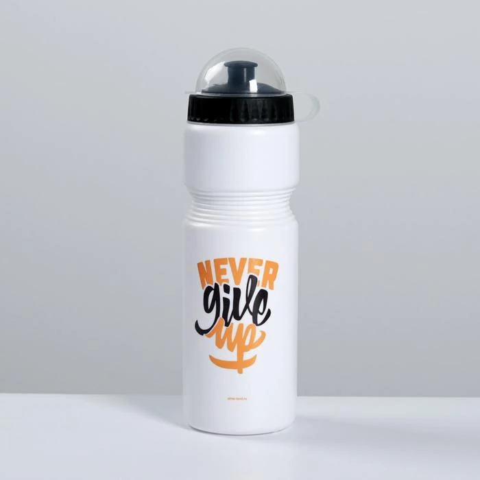 Бутылка для воды &quotNever give up&quot 750 мл 5115150 | Дом и сад