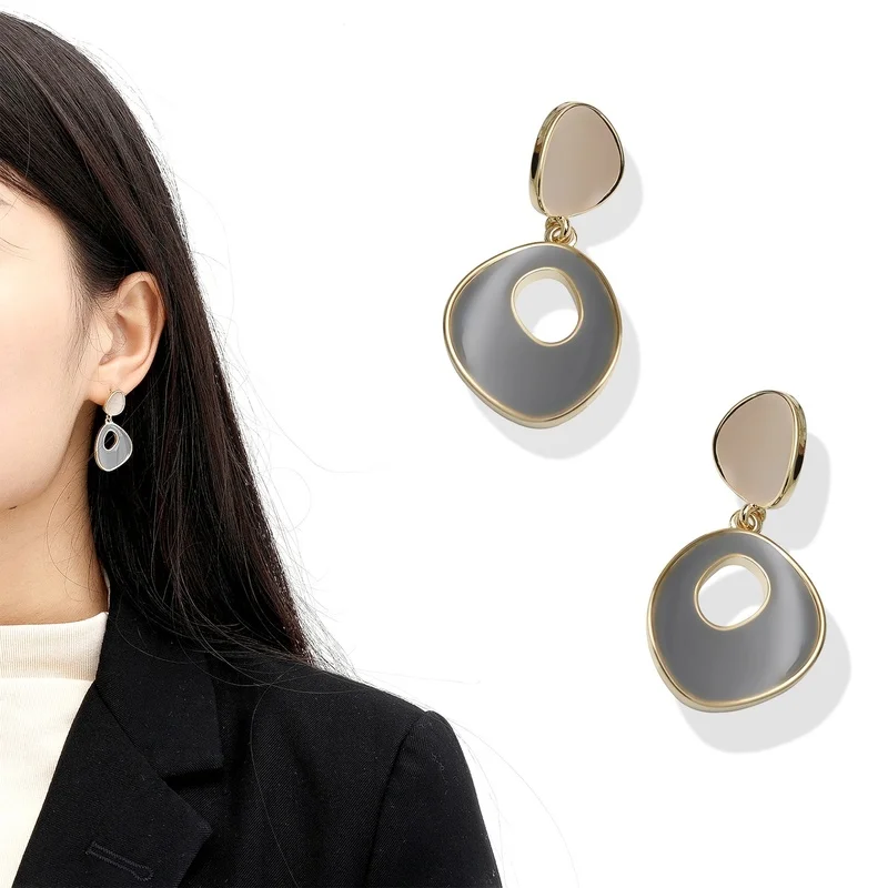 

Morandi Earrings Irregular Women's Drop Earrings Korean Simple Trendy Earring S925 Pin Exquisite Gift Fashion Jewelry