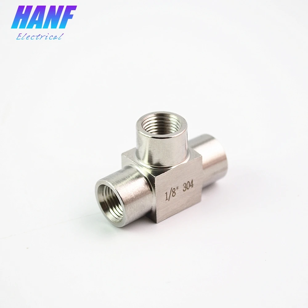 1 шт. SS304 нержавеющая сталь равный 1/8 &quotBSPT женский фитинг для резьбовых труб 3