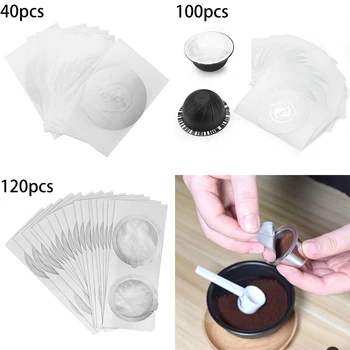 

Coffee Capsule Aluminum Foil Lid Sticker Single Use For Nespresso Vertuo Single Use Clean And Hygienic Aluminum Caps Sticker