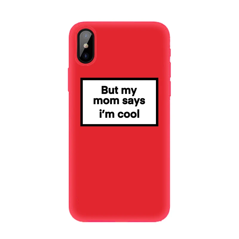 Забавный чехол для телефона с буквами для iPhone 11 8 7 6s Plus Pro X XS MAX XR облегающий чехол s Модная Мягкая силиконовая задняя накладка из ТПУ чехлы аксессуары - Цвет: 8829-red