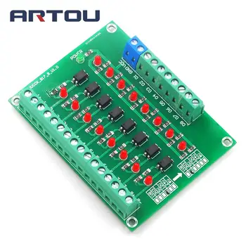 

12V To 3.3V 8-Channel 8bit Photoelectric Isolation Module Level Voltage Converter PNP Output PLC Signal Converter Adapter Module